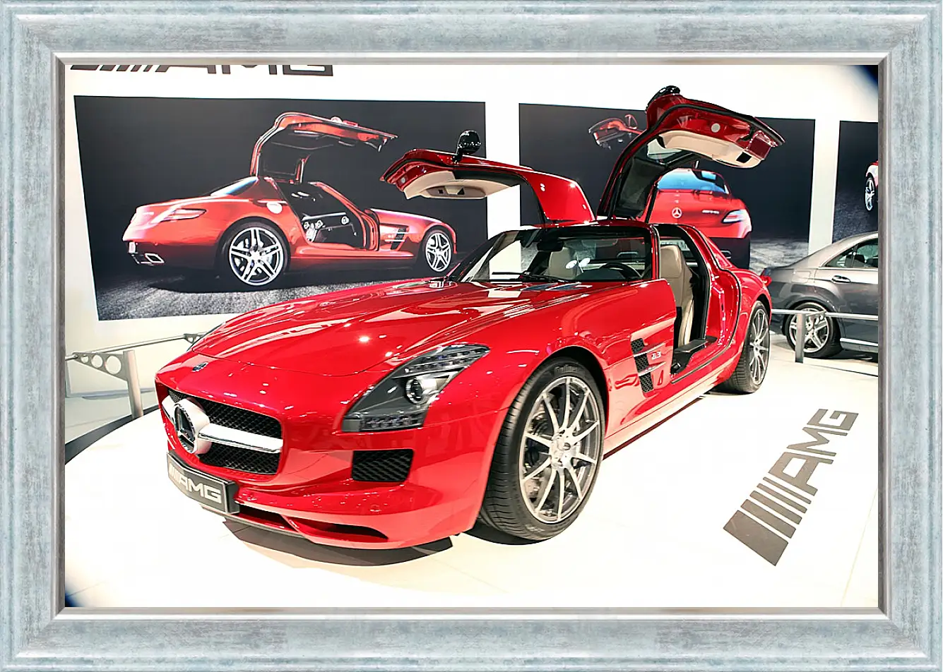 Картина в раме - Mercedes SLS AMG (Мерседес чайка)