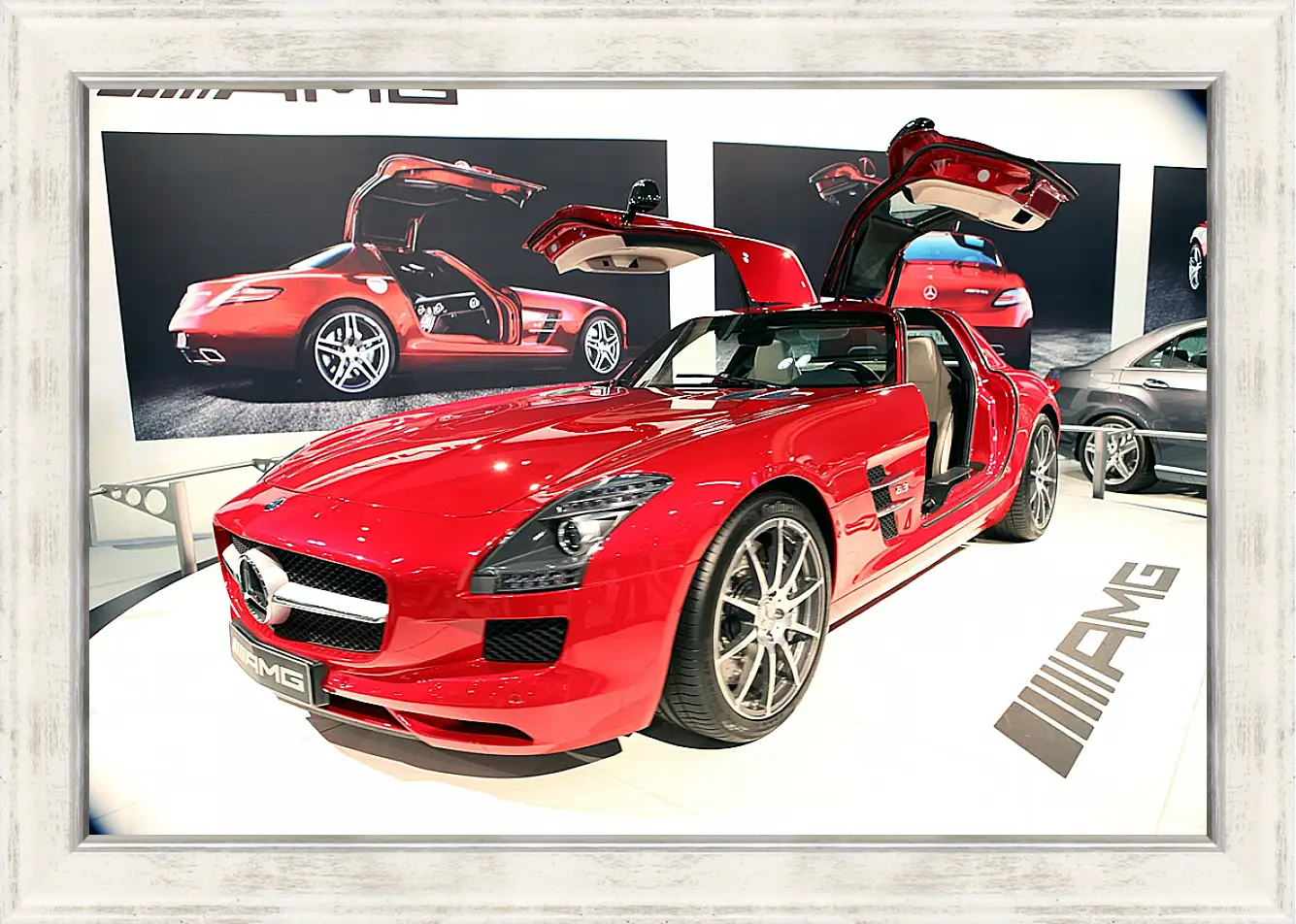 Картина в раме - Mercedes SLS AMG (Мерседес чайка)