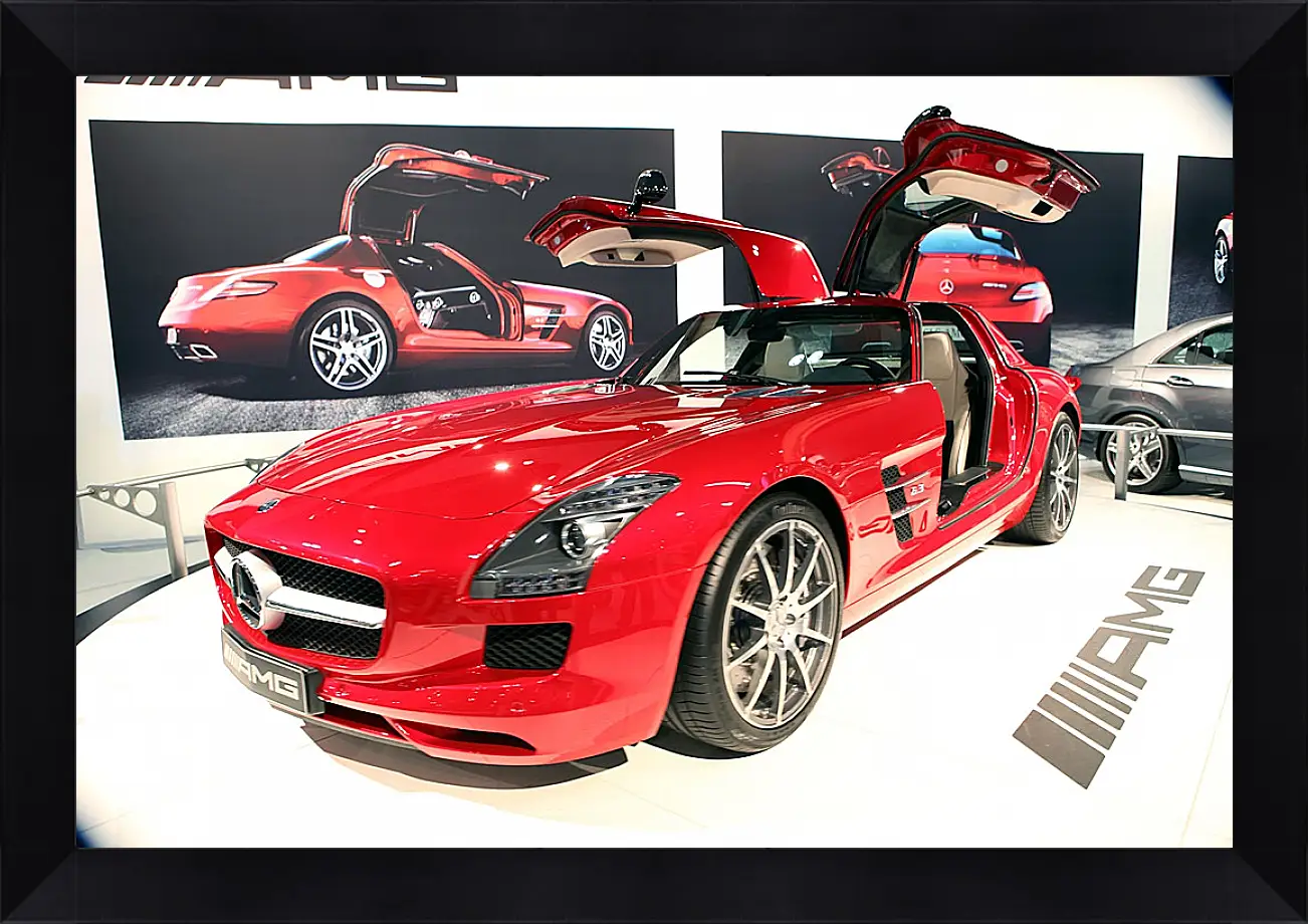 Картина в раме - Mercedes SLS AMG (Мерседес чайка)