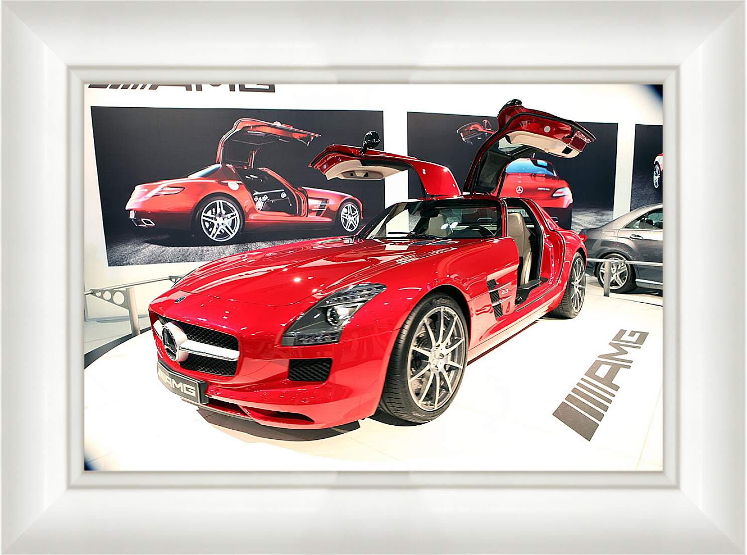 Картина в раме - Mercedes SLS AMG (Мерседес чайка)