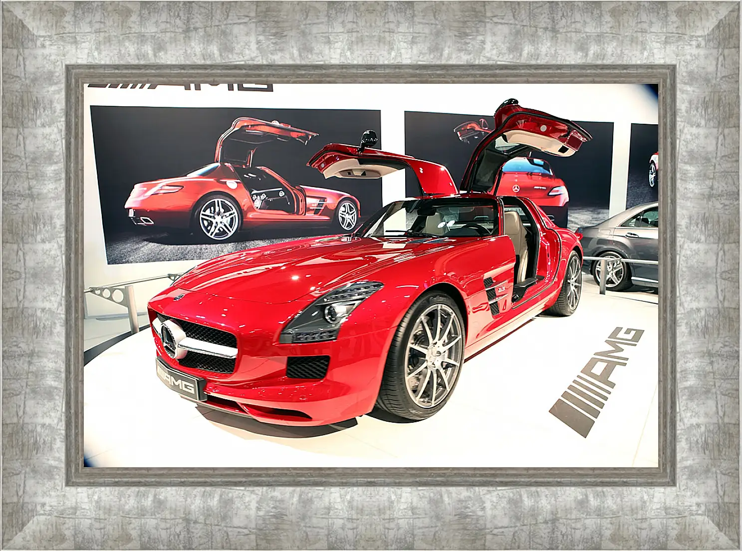 Картина в раме - Mercedes SLS AMG (Мерседес чайка)