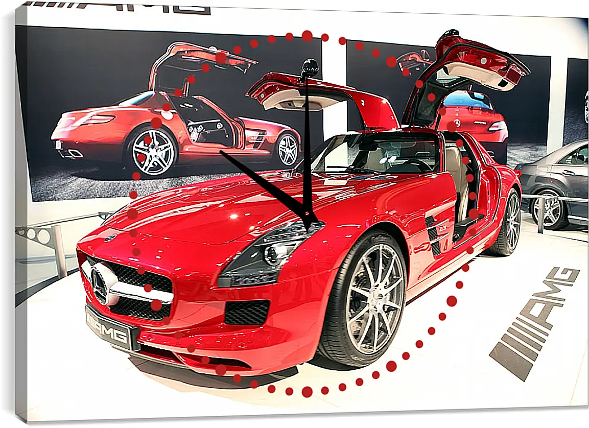 Часы картина - Mercedes SLS AMG (Мерседес чайка)