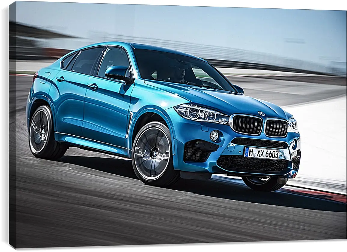 Постер и плакат - BMW X6 синий