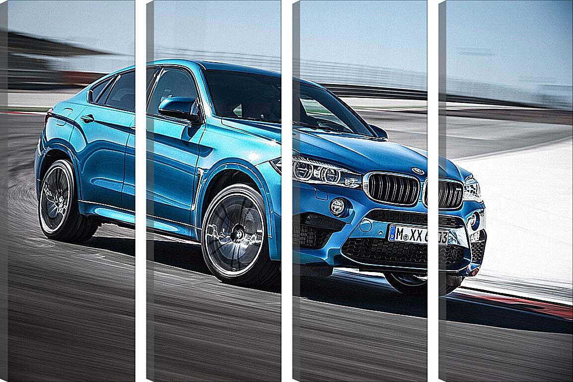 Модульная картина - BMW X6 синий