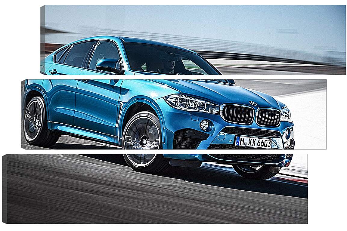 Модульная картина - BMW X6 синий