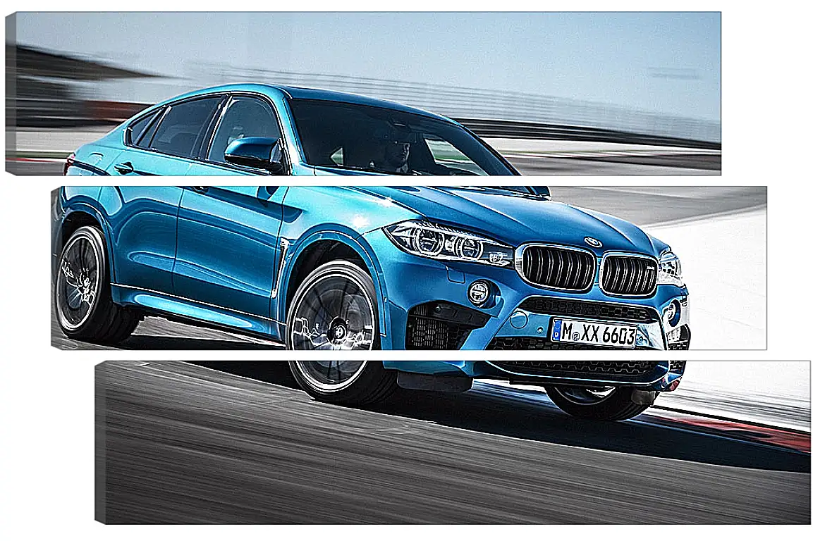 Модульная картина - BMW X6 синий