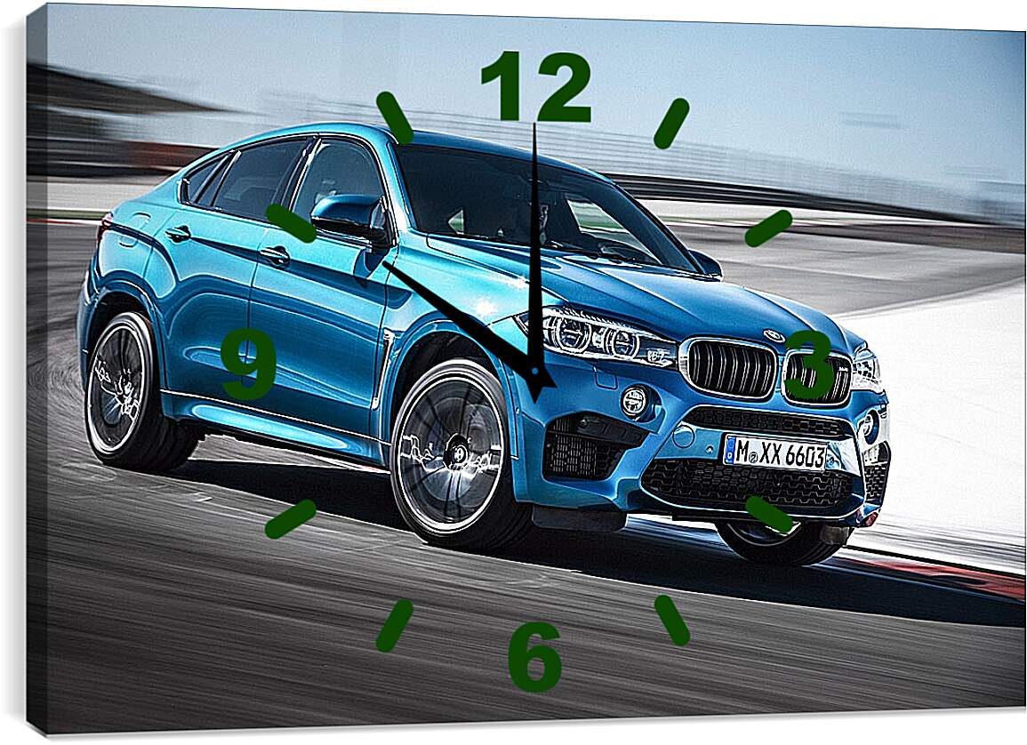 Часы картина - BMW X6 синий