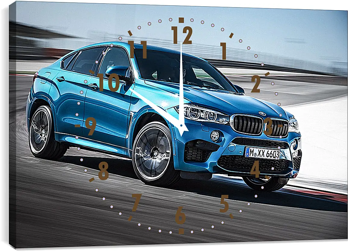 Часы картина - BMW X6 синий