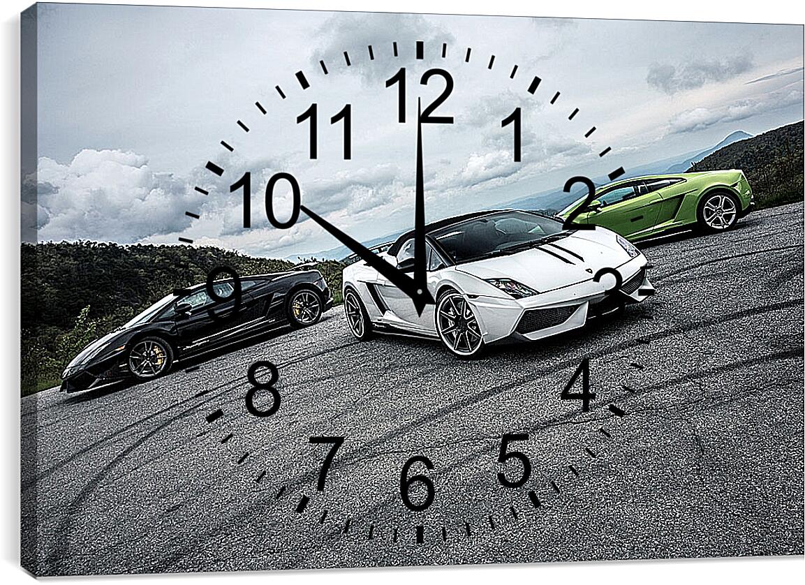 Часы картина - Lamborghini Gallardo