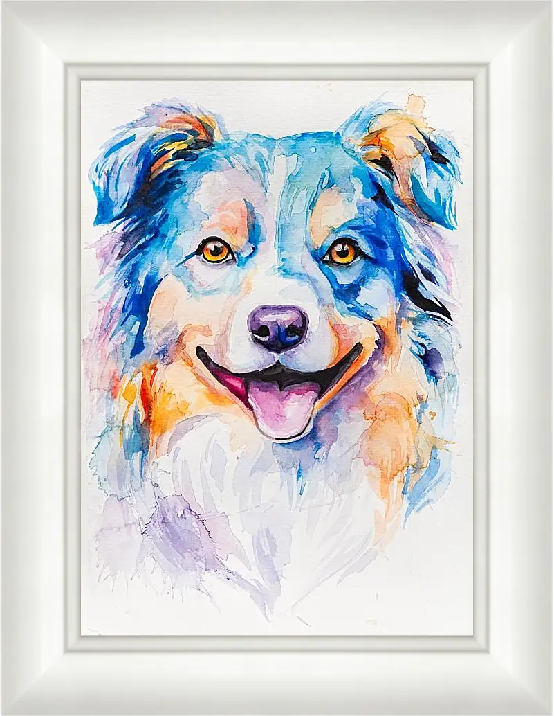 Картина в раме - Australian Shepherd. Mari Dein