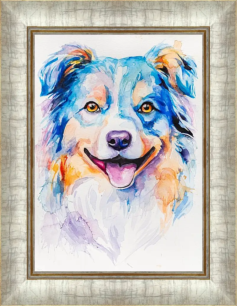 Картина в раме - Australian Shepherd. Mari Dein