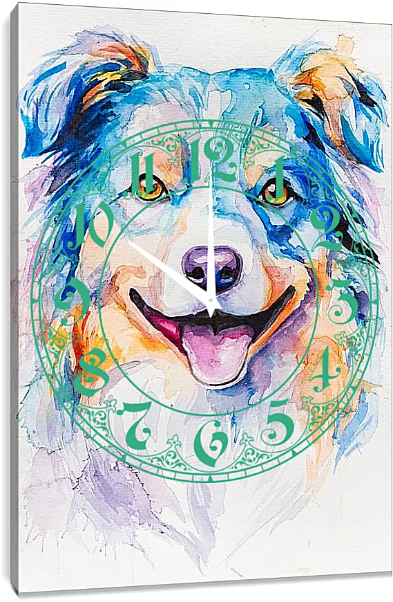 Часы картина - Australian Shepherd. Mari Dein
