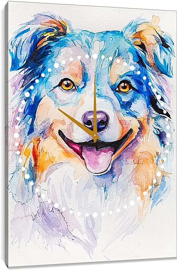 Часы картина - Australian Shepherd. Mari Dein