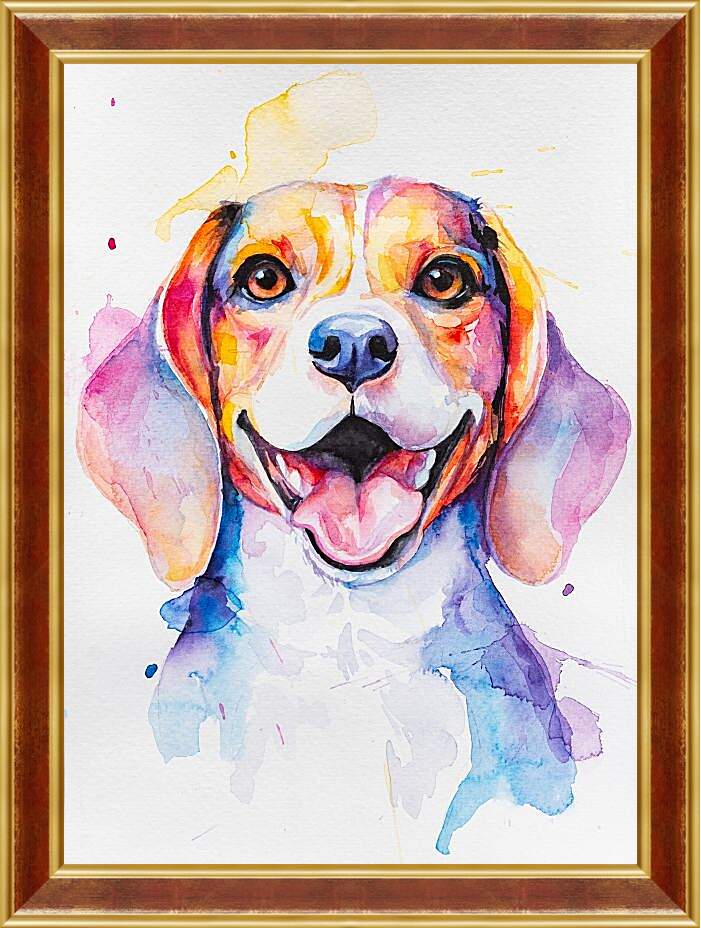 Картина в раме - Beagle. Mari Dein