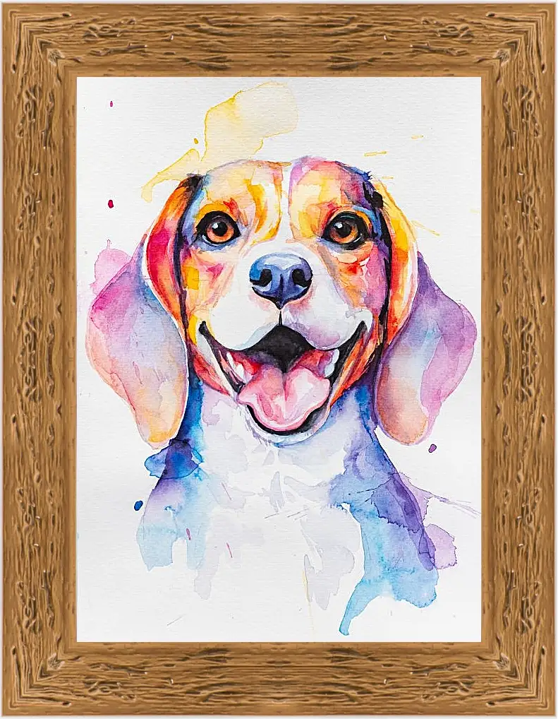 Картина в раме - Beagle. Mari Dein