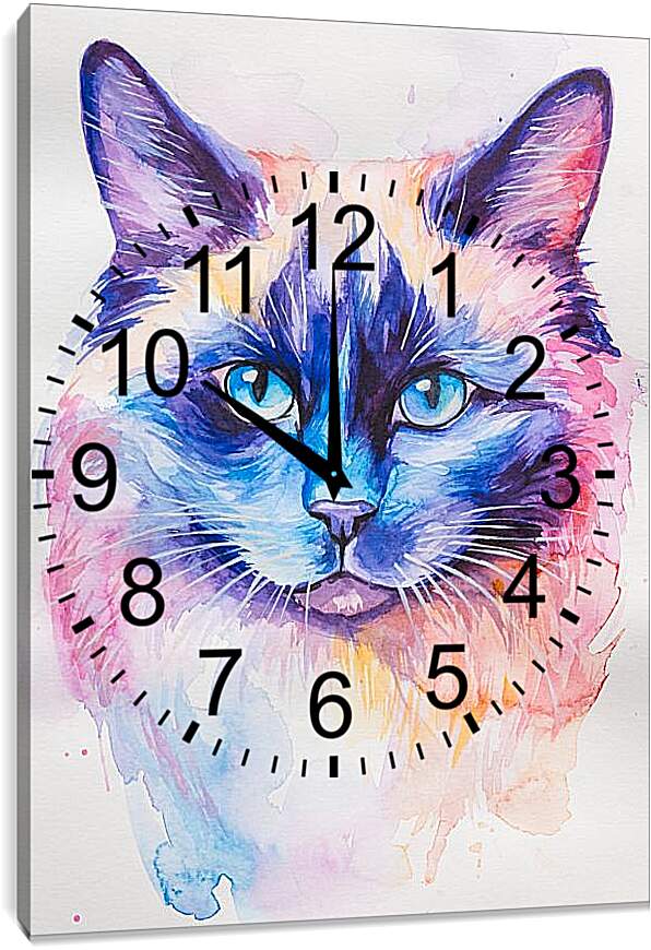 Часы картина - Birman Cat. Mari Dein