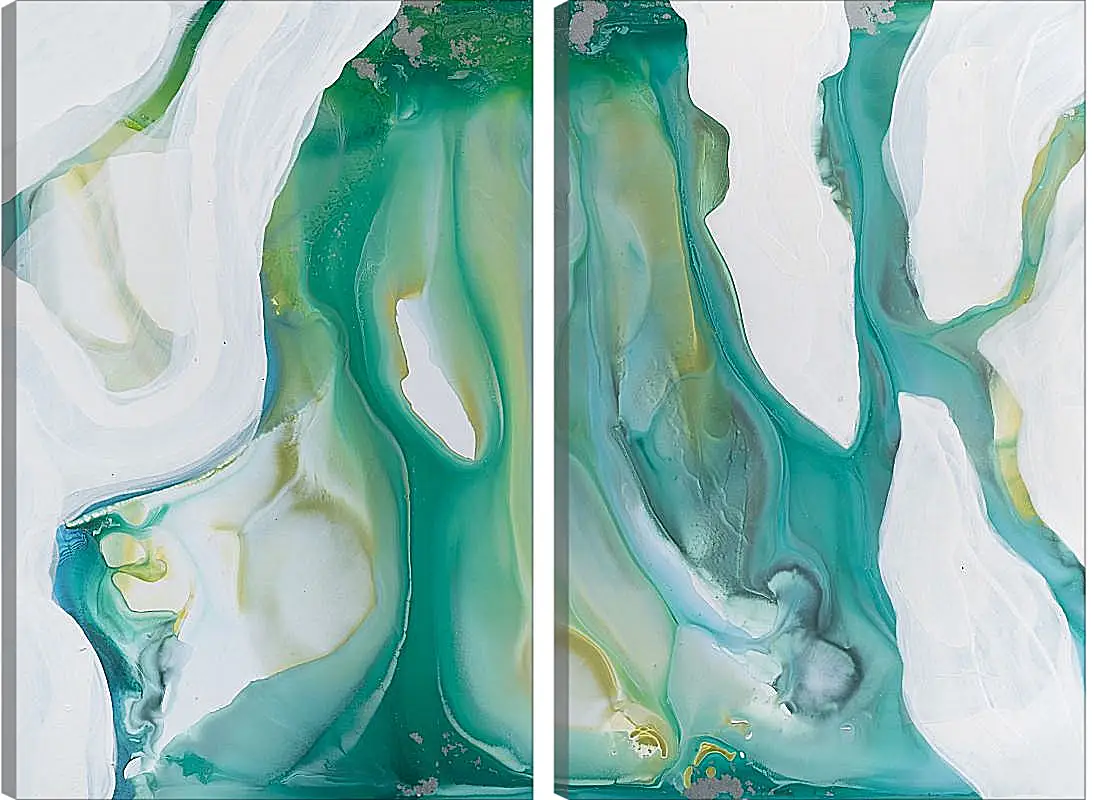 Модульная картина - Emerald diptych1. Mari Dein