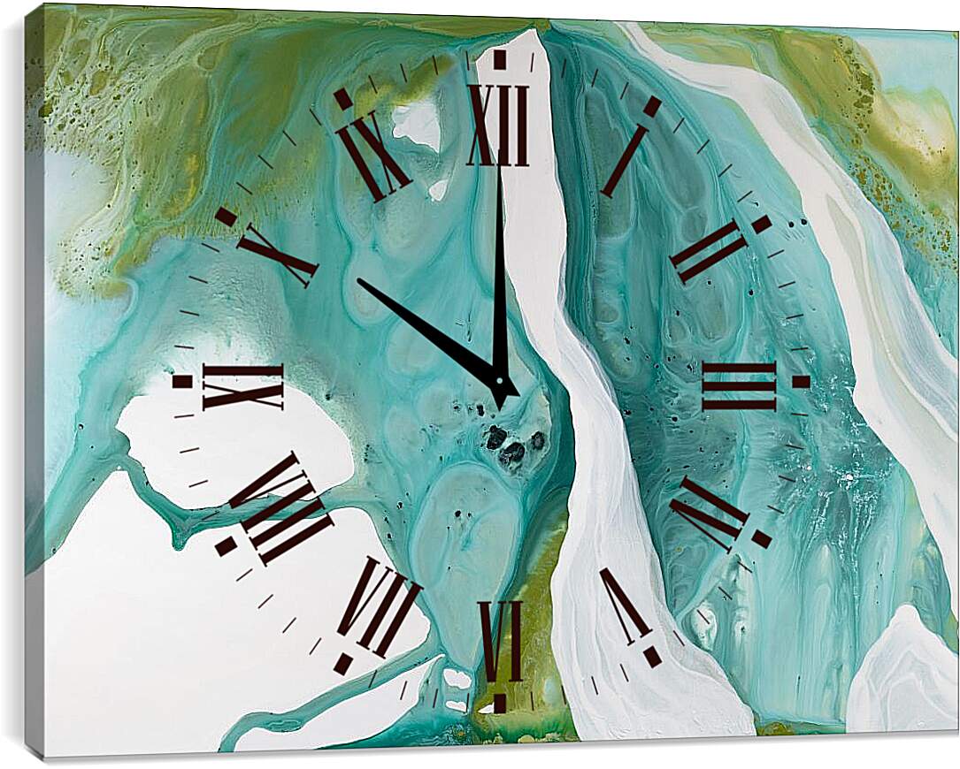 Часы картина - Emerald diptych2. Mari Dein