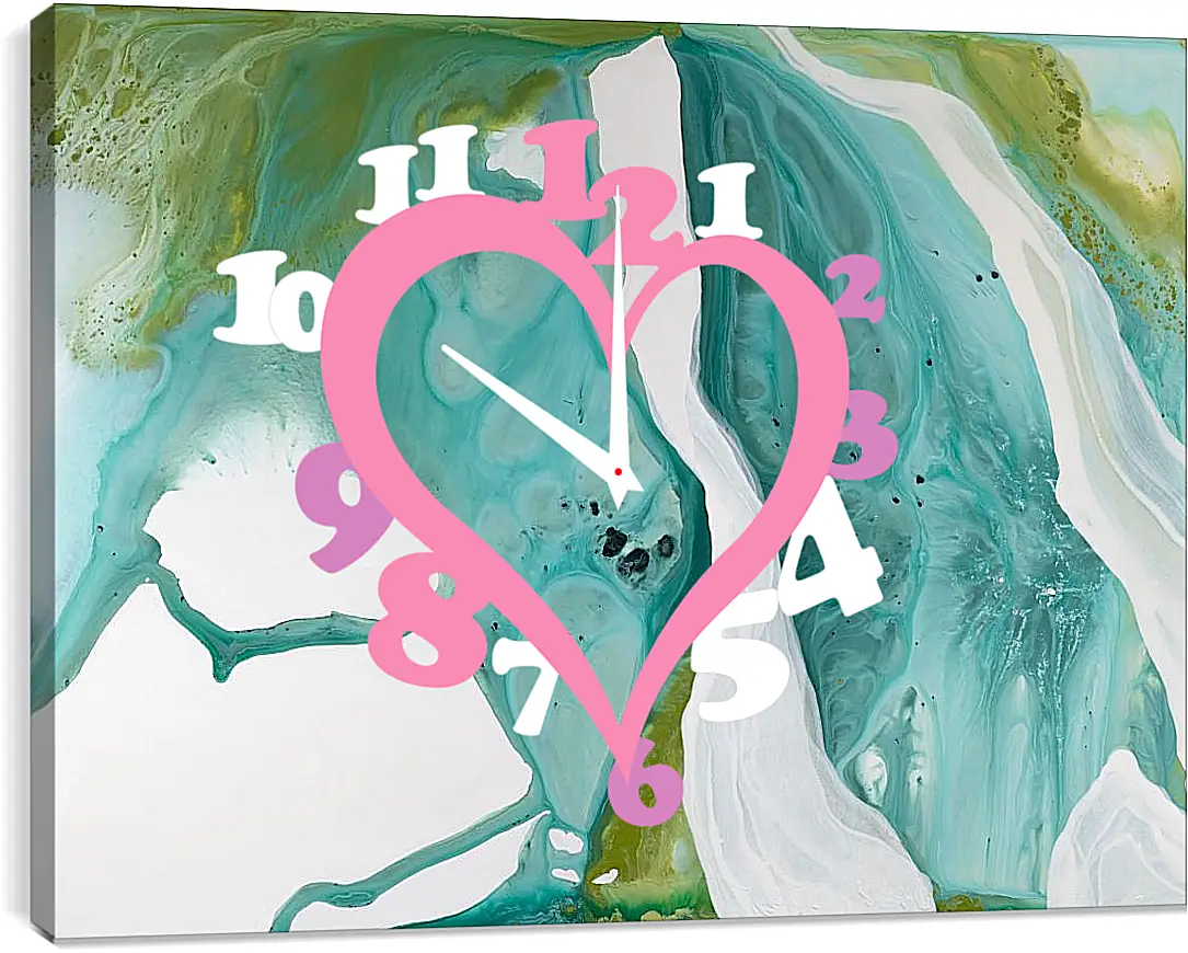 Часы картина - Emerald diptych2. Mari Dein