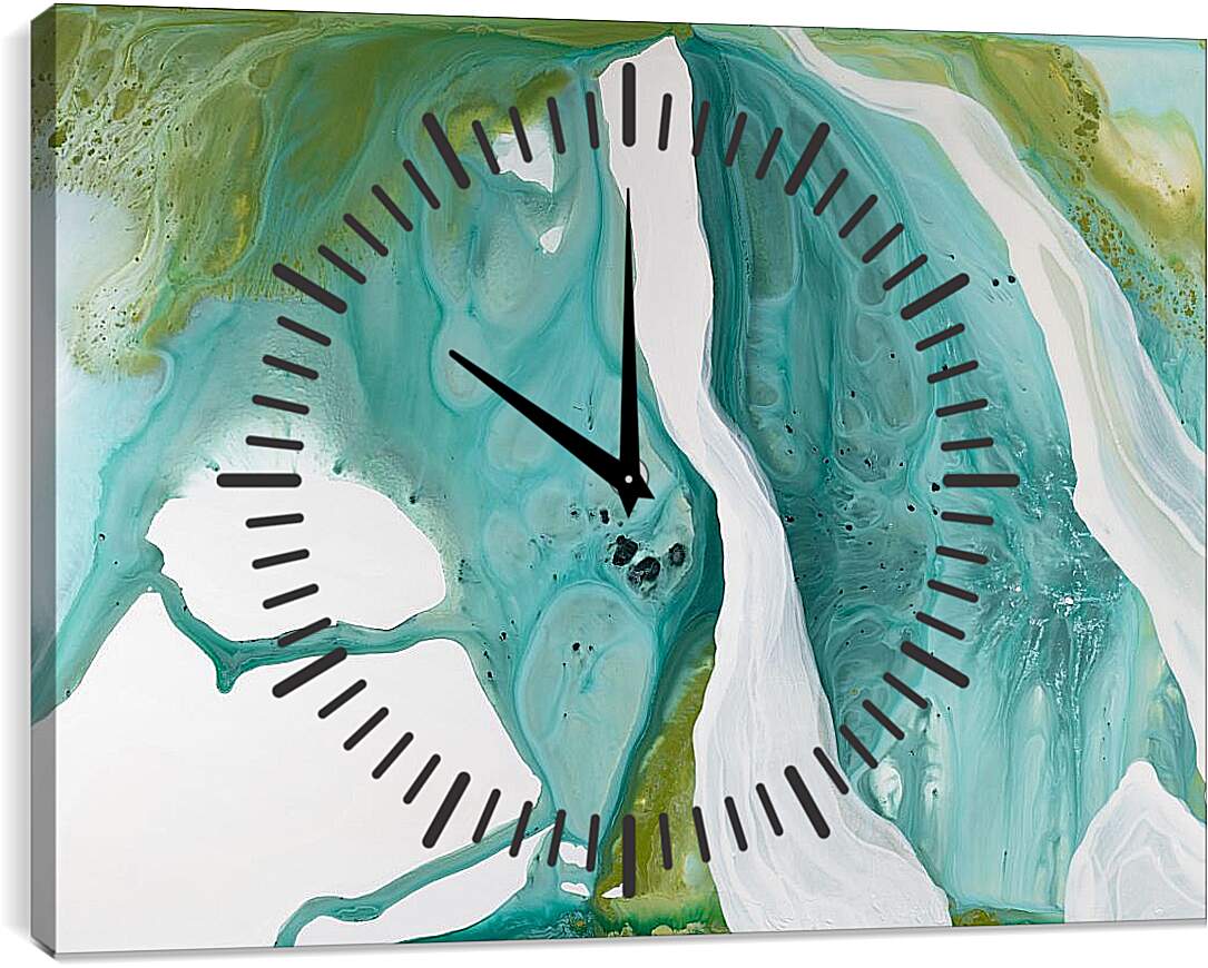Часы картина - Emerald diptych2. Mari Dein
