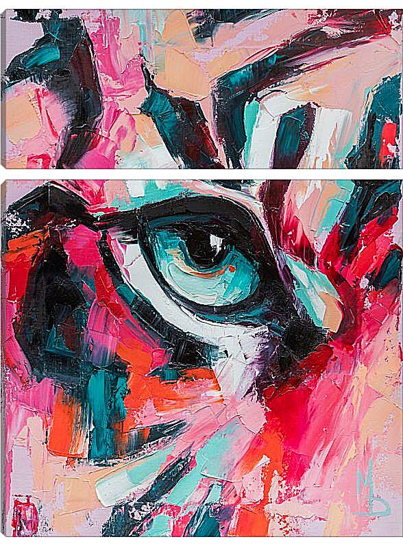 Модульная картина - Tiger eye pink. Mari Dein