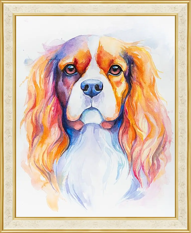 Картина в раме - Cavalier King Charles Spaniel. Mari Dein