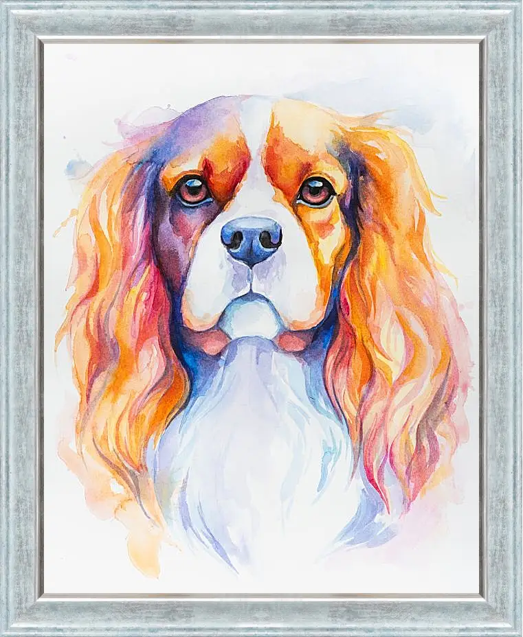 Картина в раме - Cavalier King Charles Spaniel. Mari Dein