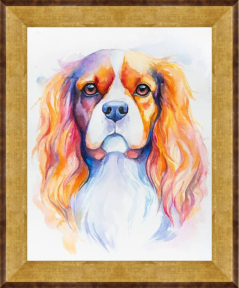 Картина в раме - Cavalier King Charles Spaniel. Mari Dein