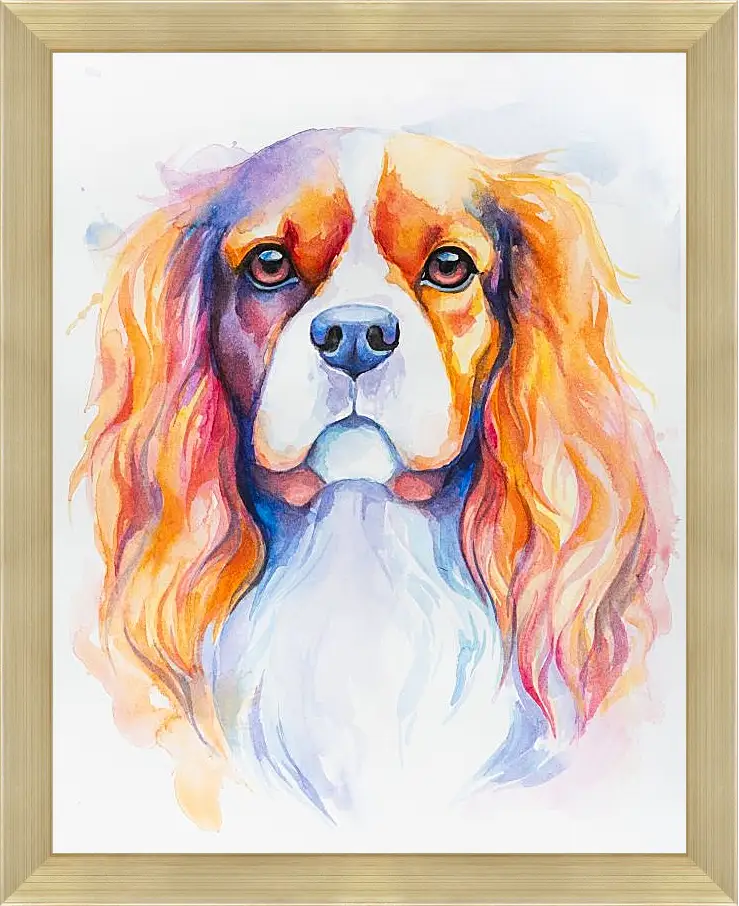 Картина в раме - Cavalier King Charles Spaniel. Mari Dein