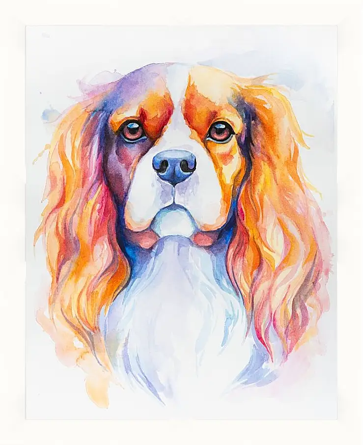 Картина в раме - Cavalier King Charles Spaniel. Mari Dein