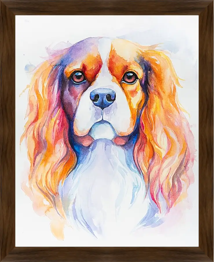 Картина в раме - Cavalier King Charles Spaniel. Mari Dein