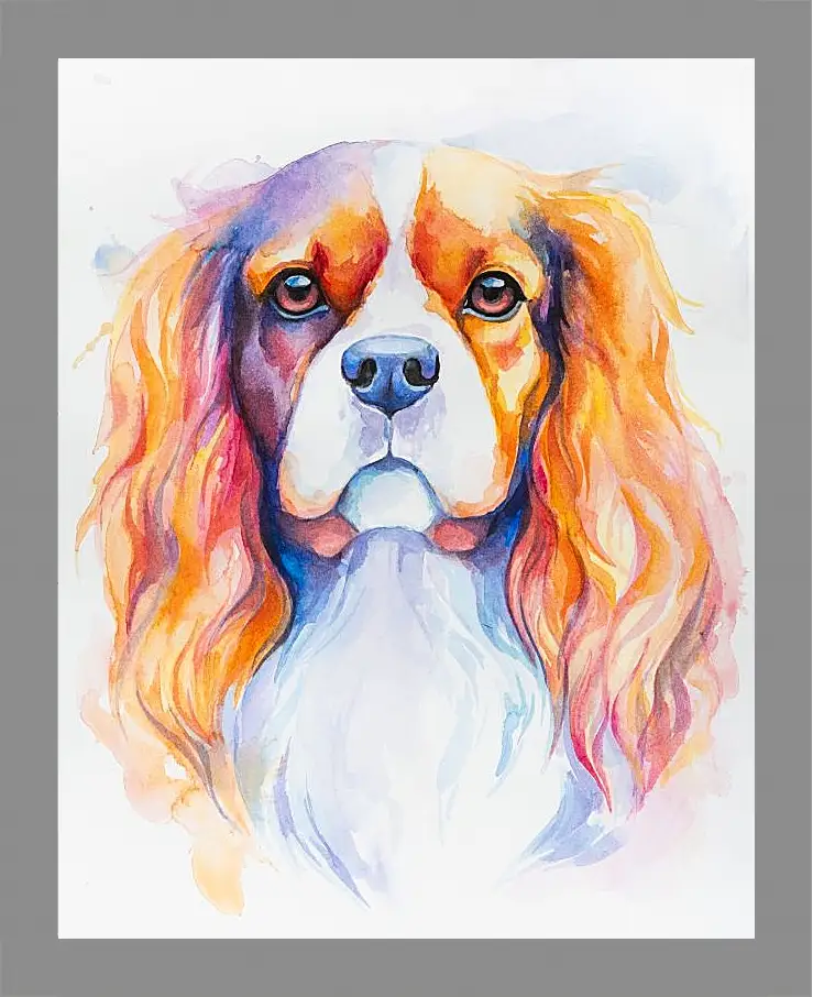 Картина в раме - Cavalier King Charles Spaniel. Mari Dein