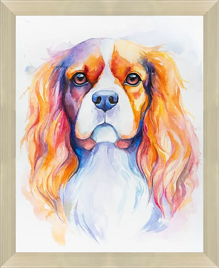 Картина в раме - Cavalier King Charles Spaniel. Mari Dein