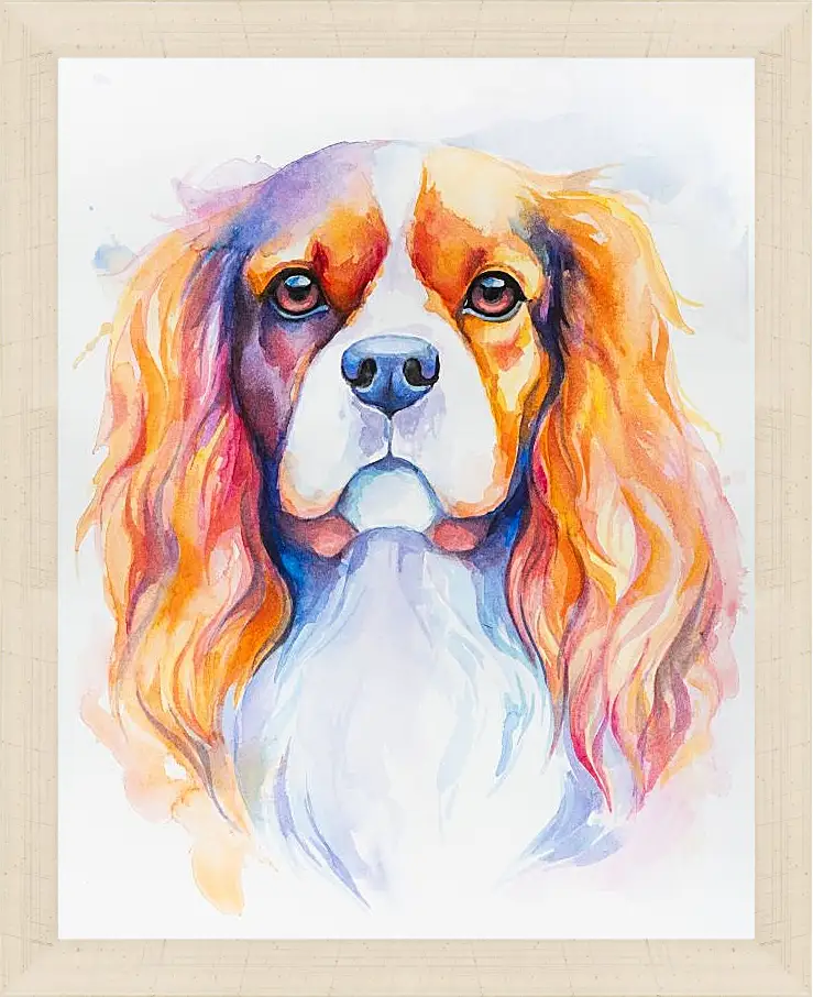 Картина в раме - Cavalier King Charles Spaniel. Mari Dein