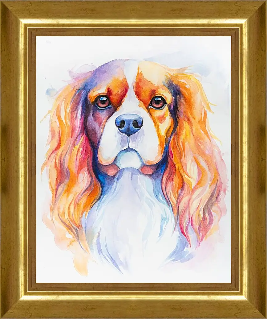 Картина в раме - Cavalier King Charles Spaniel. Mari Dein