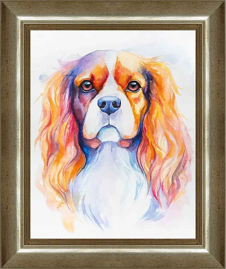 Картина в раме - Cavalier King Charles Spaniel. Mari Dein