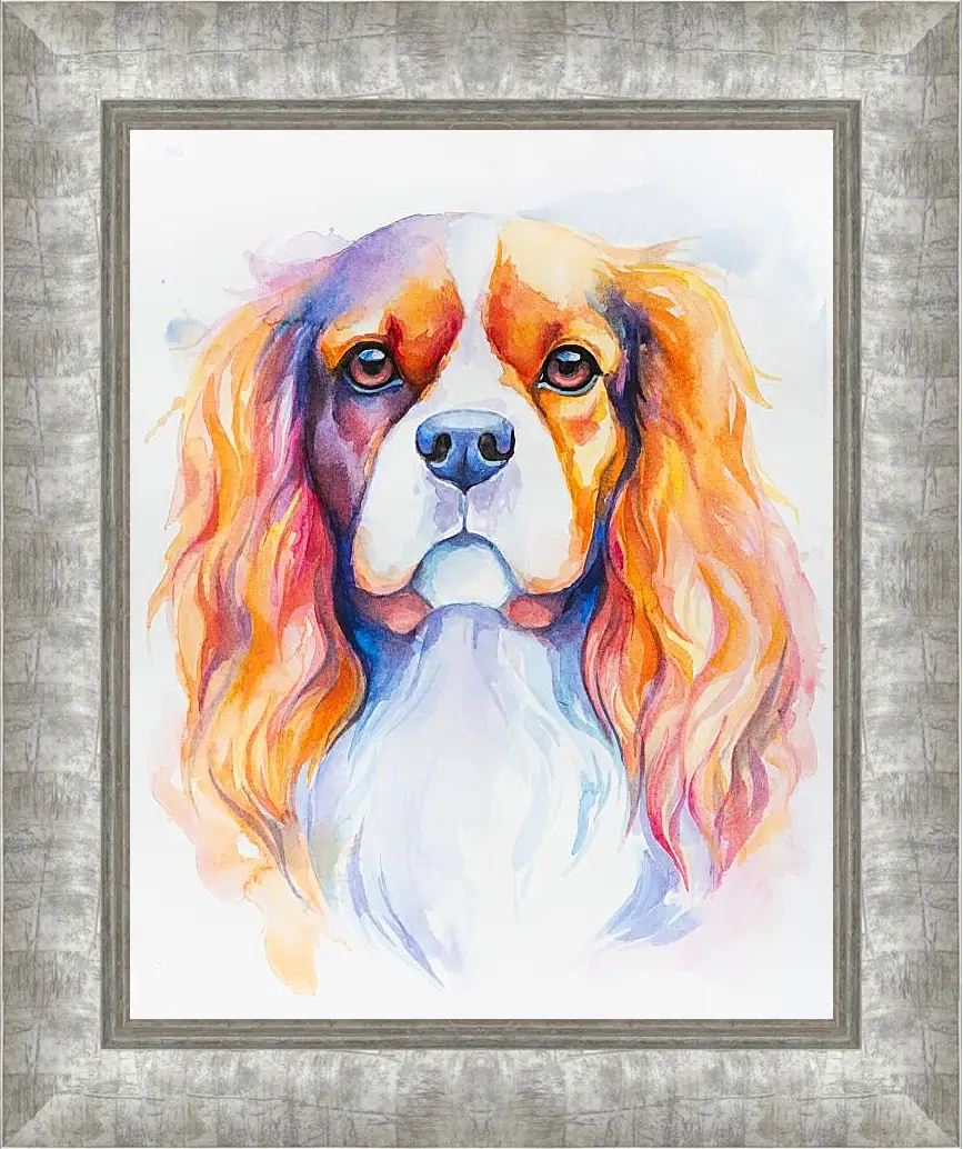 Картина в раме - Cavalier King Charles Spaniel. Mari Dein