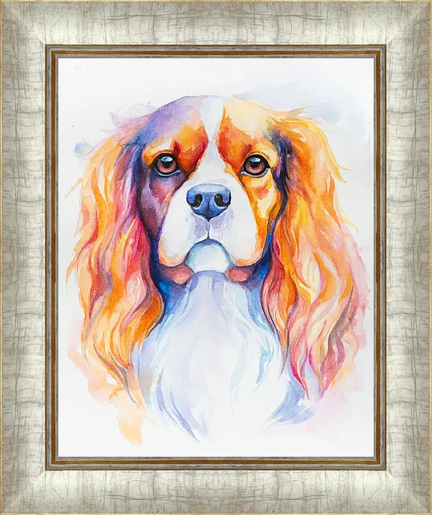 Картина в раме - Cavalier King Charles Spaniel. Mari Dein