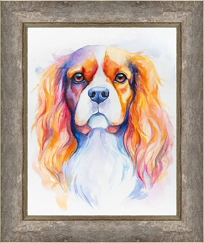 Картина в раме - Cavalier King Charles Spaniel. Mari Dein