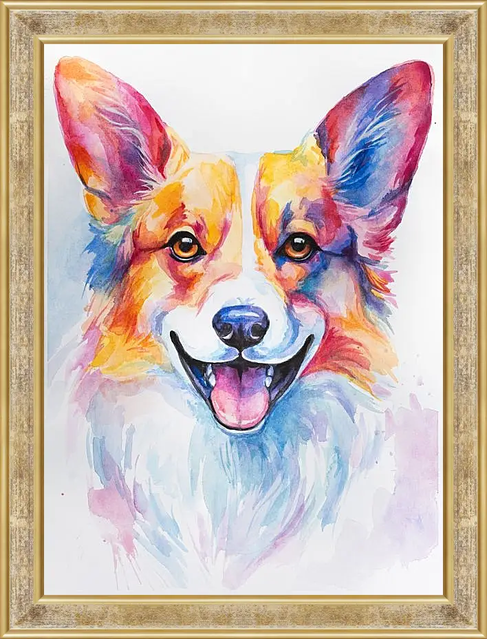 Картина в раме - Corgi. Mari Dein