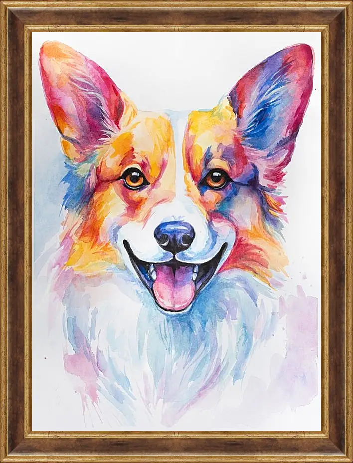 Картина в раме - Corgi. Mari Dein