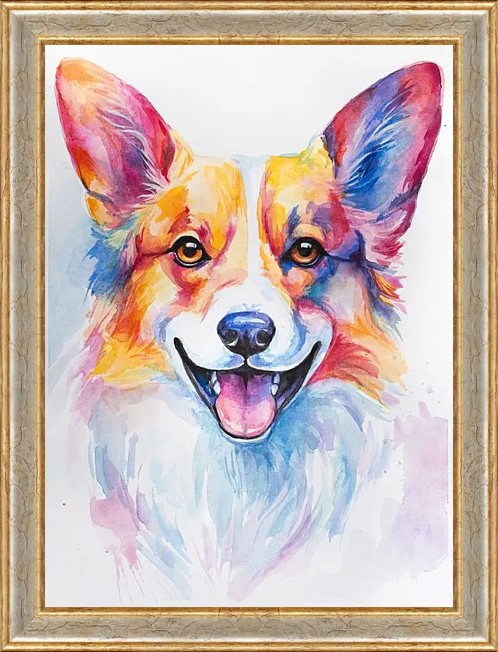 Картина в раме - Corgi. Mari Dein