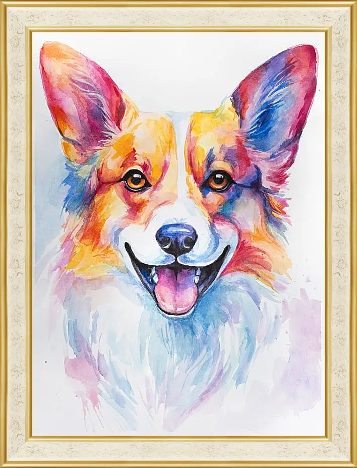 Картина в раме - Corgi. Mari Dein