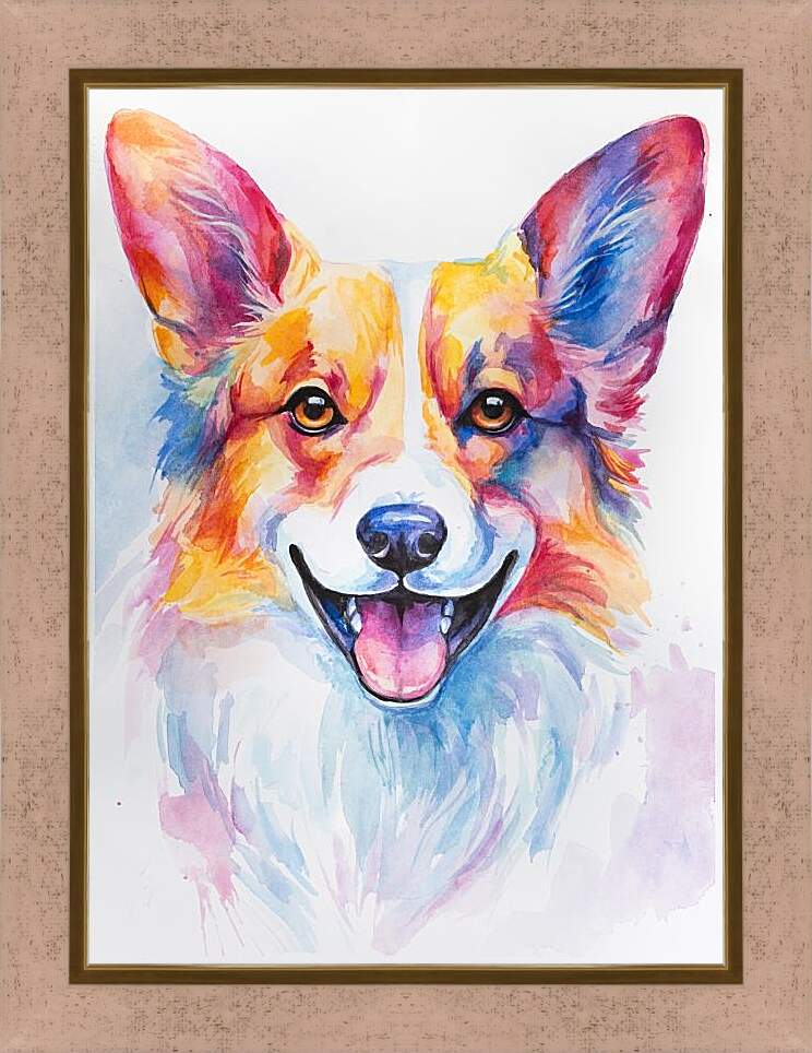 Картина в раме - Corgi. Mari Dein