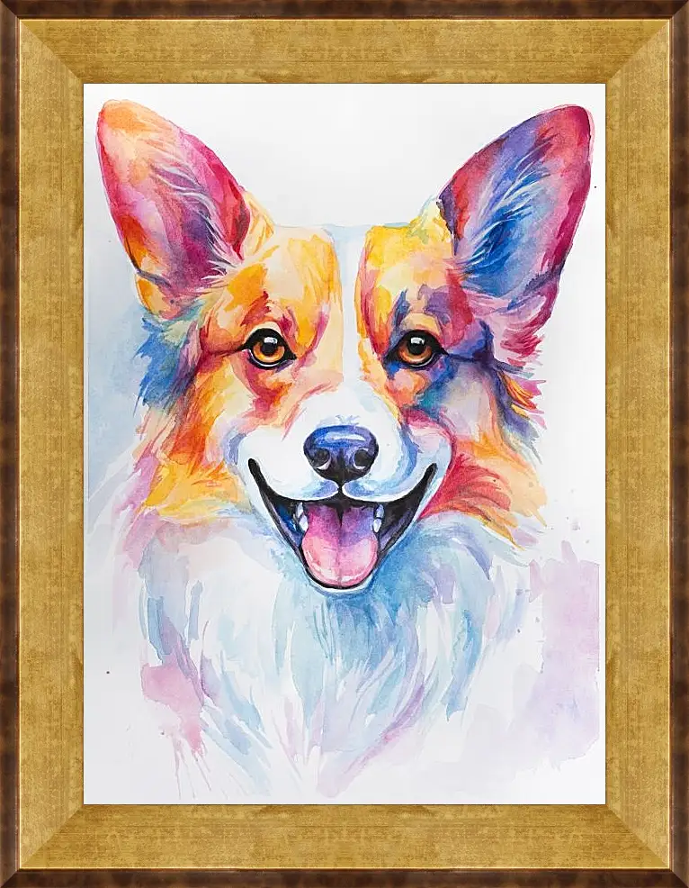 Картина в раме - Corgi. Mari Dein