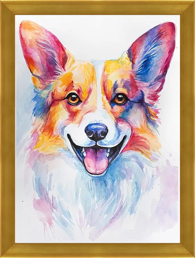 Картина в раме - Corgi. Mari Dein