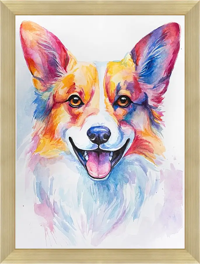 Картина в раме - Corgi. Mari Dein