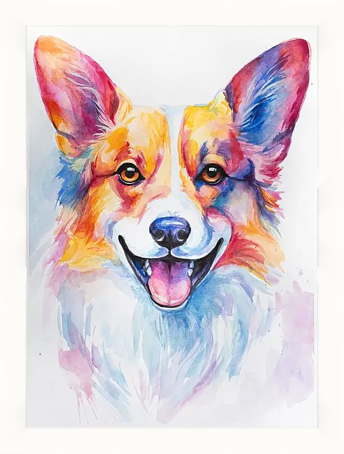 Картина в раме - Corgi. Mari Dein