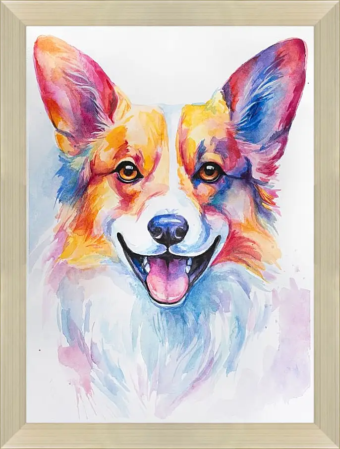 Картина в раме - Corgi. Mari Dein