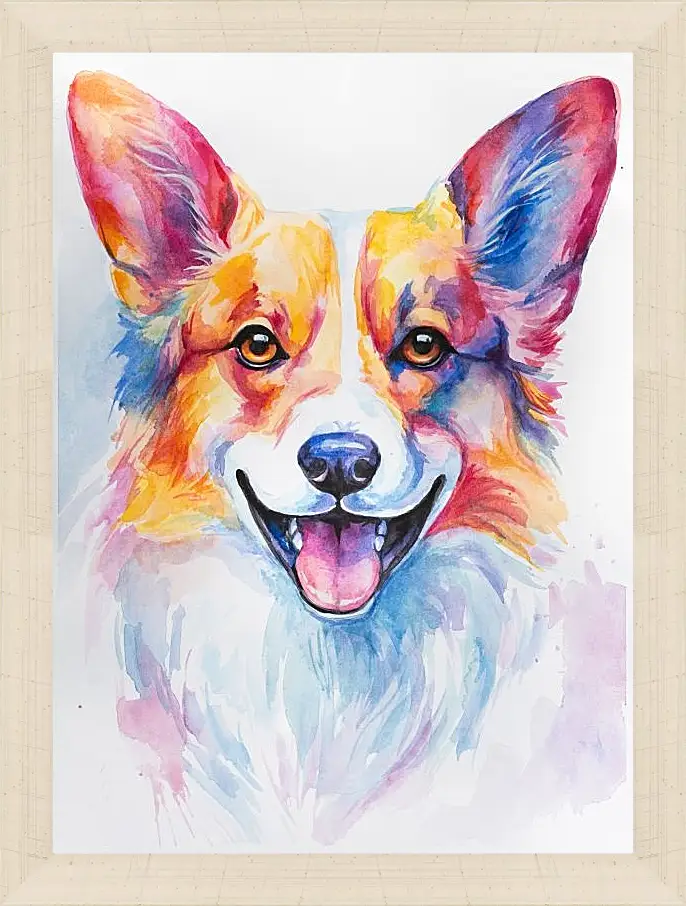 Картина в раме - Corgi. Mari Dein